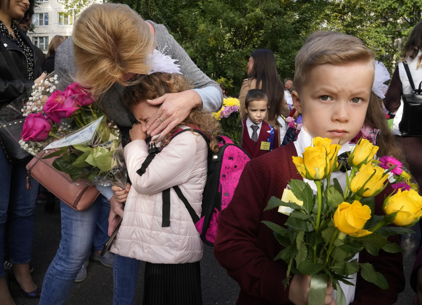 APTOPIX Virus Outbreak Russia Schools